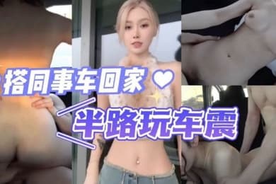 搭同事车回家半路玩车震