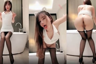 嫩模艾小青私拍极品网红嫩模艾小青_猫耳女郎浴大尺度私拍