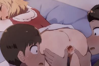 小学生学习结束后孩子们第一次体验熟睡的桃花