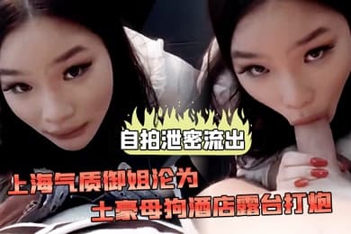 自拍泄密流出上海气质御姐沦为土豪母狗酒店露台打炮
