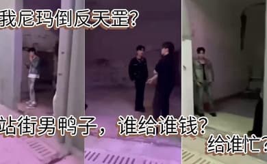 我尼玛倒反天罡？站街男鸭子，谁给谁钱？给谁忙 ？