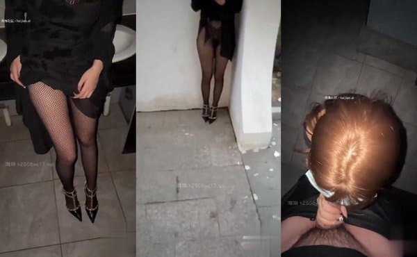 凌晨公厕偷欢险被发现，嫂子迷恋这种刺激快感