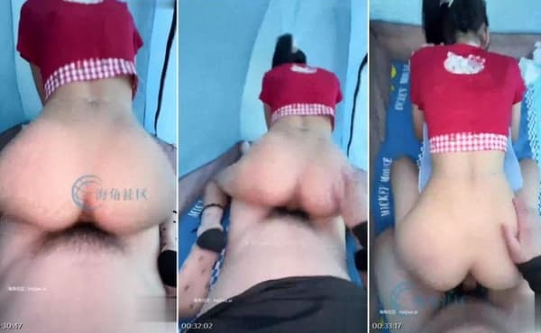 户外按住女儿疯狂抽插,内射进她屁股