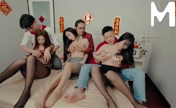 麻豆傳媒映畫 -新年乱交_modelmedia