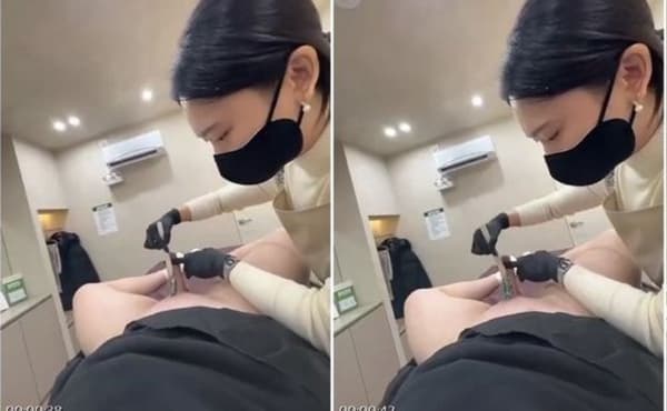 美女鸡巴脱毛服务！这服务不错啊！能忍住不硬起来没？