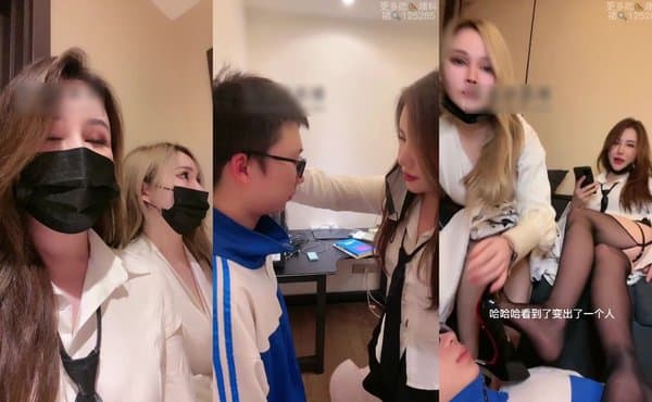 其实就是俩狗女人调教一男的没有啪啪啪
