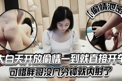 偷情泄密大白天开放偷情一到就直接开车可惜胖哥没几分钟就内射了方言对话