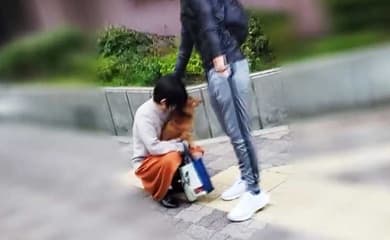 FC2-3129172 【個人】黒髪ショートの犬好き新妻。愛犬の散歩中に捕まえ新婚宅まで押し入りペットも気にせず