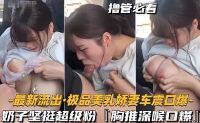 【最新流出】极品美乳娇妻车震口爆 奶子坚挺超级粉,胸推深喉
